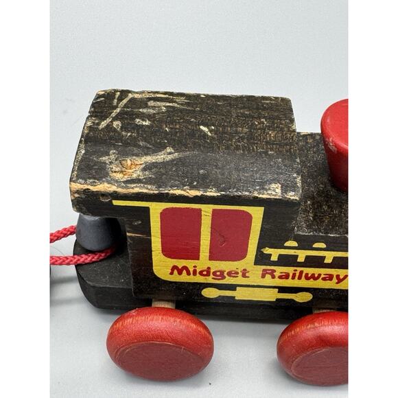 Vintage Montgomery Schoolhouse Inc. Wooden Train Midget Railway 3 Piece READ - Picture 4 of 7